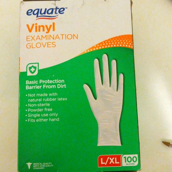 Equate Other Nibox Equate Vinyl Examination Gloves One Size Fits
